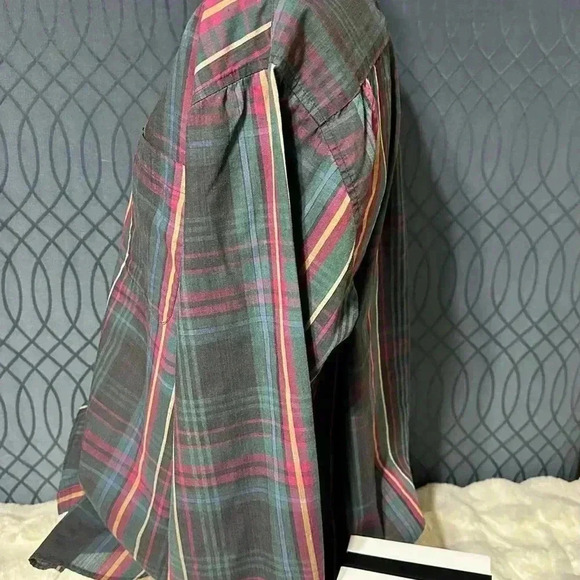 McGREGOR Button Front Shirt Size XL Grid Striped Long Sleeves EUC - Picture 3 of 15